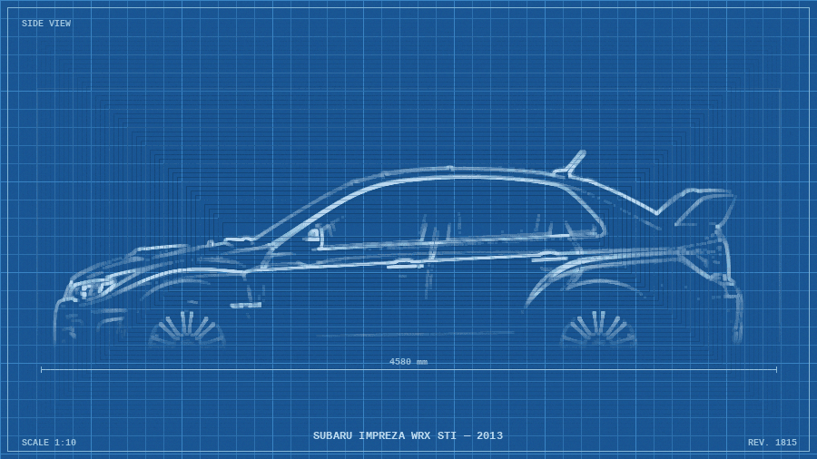 Blueprint technique Subaru Impreza WRX STI 2013